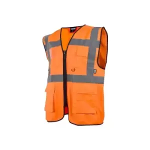 Image of Scan - SFV09-O Hi-Vis Utility Vest Waistcoat Orange - l (44in) scahvuwlo