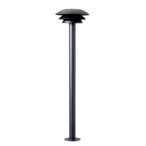 Image of Outdoor Bollard Path Lamp Black 20cm IP44