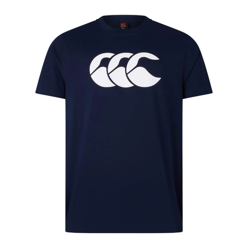 Image of Canterbury Canterbury Men Logo Cotton T-Shirt in Navy Size: Small Navy S Male 5063806445678