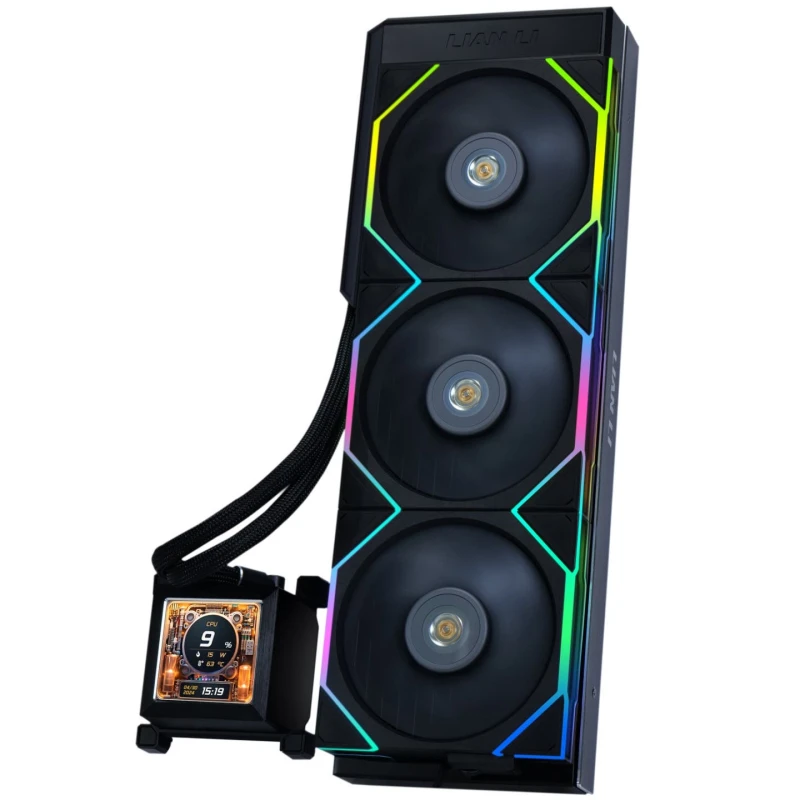 Image of Lian Li HydroShift LCD 360TL AIO 360mm CPU AIO Liquid Cooler 360mm - Black - HSLCD36TB