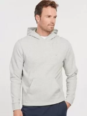 Image of Barbour Essentials Pop Over Hoodie, Grey Marl, Size S, Men
