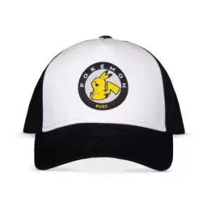 Image of Pokemon Pikachu Woven Patch Adjustable Cap, Black/White (Ba820188Pok)