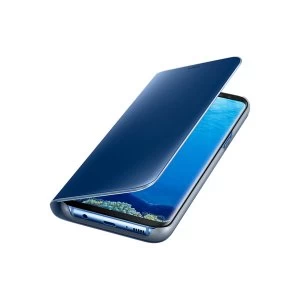 Image of Samsung EF-ZG955CLEGWW Galaxy S8 Plus Clear View Standing Cover in Blue
