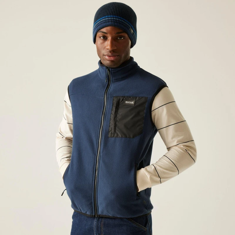 Image of Regatta Regatta Men 'Frankie' Fleece Bodywarmer in Mid Navy Size: 5X-Large Mid Navy 5XL Male 5063516234845