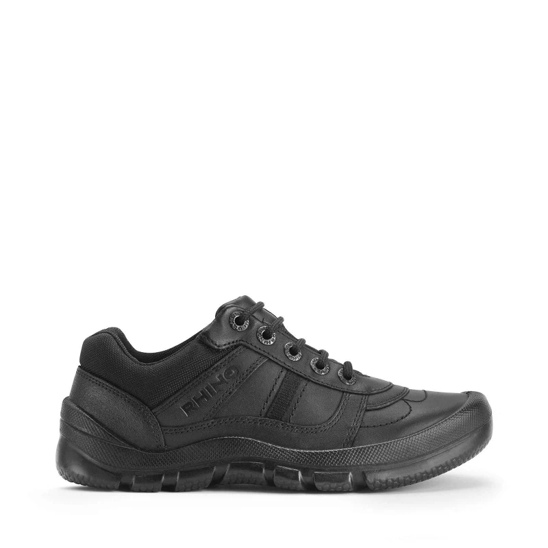Image of Start Rite Mens 'Rhino Sherman' Senior School Shoes in Black Size: 8G Black Male 8G