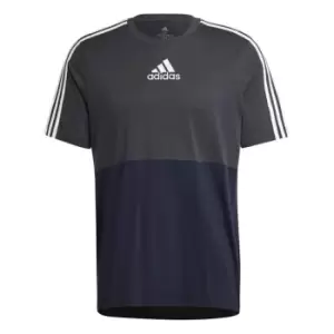 Image of adidas Colour Block T-Shirt Mens - Grey