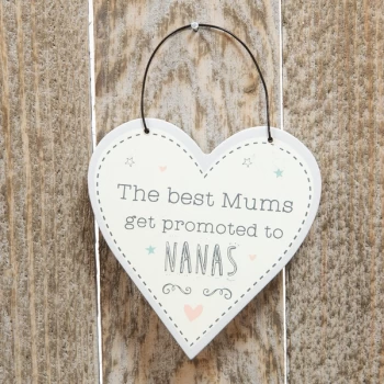 Image of Love Life Mini Heart Plaque - Promoted to Nana
