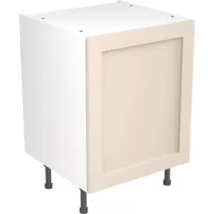 Image of Kitchen Kit Flatpack Shaker Kitchen Cabinet Base Unit Ultra Matt 600mm in Cashmere MFC
