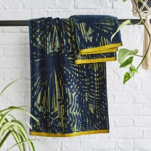 Image of Clarissa Hulse Rainforest 100% Cotton Blue Towel Blue