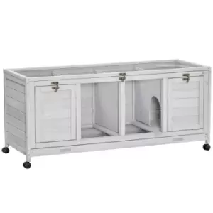 Image of Pawhut Pethutch With Lockable Door - Grey