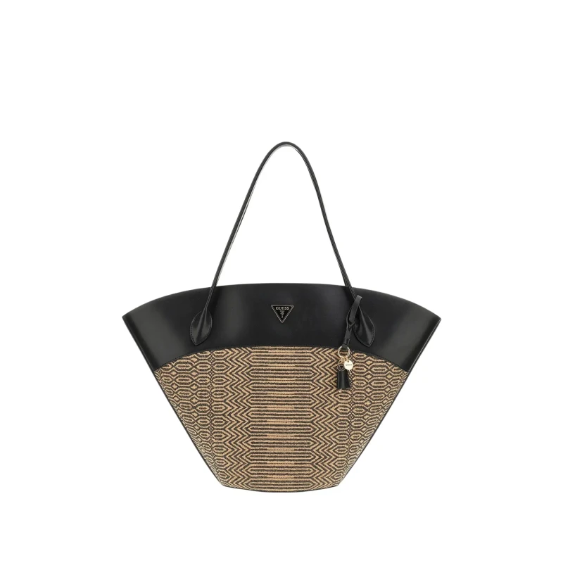 Image of Guess Extra large womens tote bag Guess Venere Noir Female TU