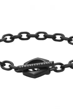 Image of Gents Armani Exchange Jewellery Logo Bracelet AXG0105001