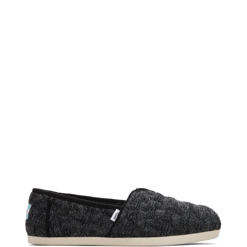 Image of TOMS Womens 'Alpargata with Cloudbound' Classic Slippers in Black Size: 5 Black Female 5