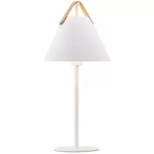 Image of Nordlux Strap Table Lamp with Round Tapered Shade White, E27