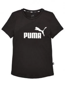 Image of Puma Girls Essential Short Sleeve T-Shirt - Black