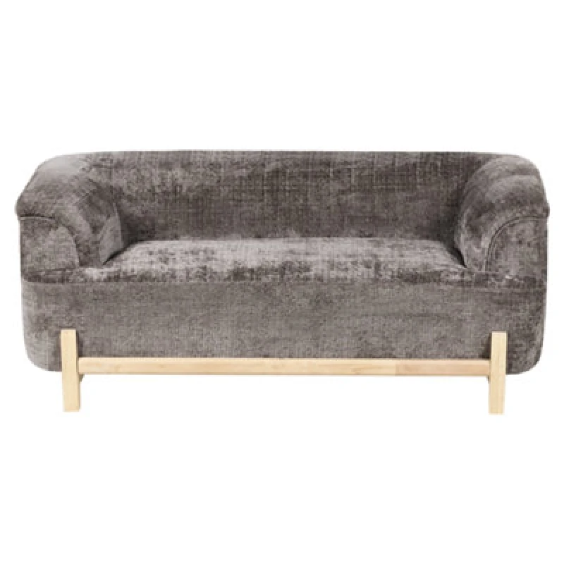 Image of Beliani Sofa 2 Seater Alnor Chenille Brown