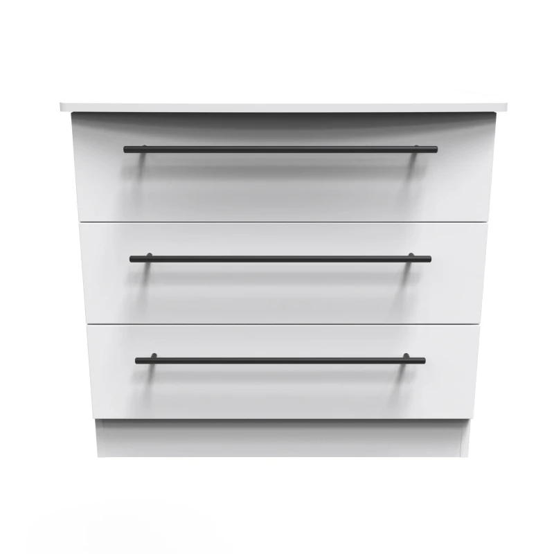 Image of Howard 3 Drawer Chest In White Ash (Ready Assembled)