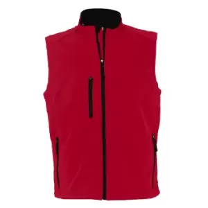 Image of SOLS Mens Rallye Soft Shell Bodywarmer Jacket (XXL) (Red)
