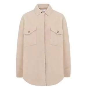 Image of GOOD AMERICAN Cozy Sherpa Jacket - Beige