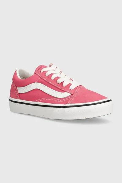 Image of Vans pink old skool Girls Junior trainers Pink UK 1 (EU 32)