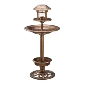 Image of Happy Beaks Bird Hotel w/ Solar Light Bronze