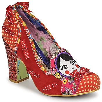 Image of Irregular Choice MATRYOSHKA MEMORIES womens Court Shoes in Red