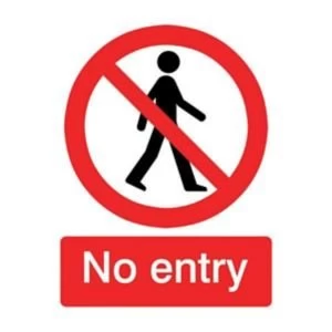 Image of No entry Self-adhesive labels (H)200mm (W)150mm