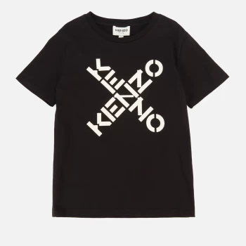 Image of KENZO Boys' Logo T-Shirt - Black - 8 Years