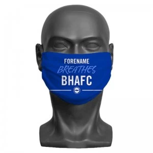 Image of Personalised Breathes Brighton and Hove Albion FC Face Mask