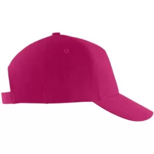 Image of SOLS Unisex Buzz 5 Panel Baseball Cap (ONE) (Fuchsia)