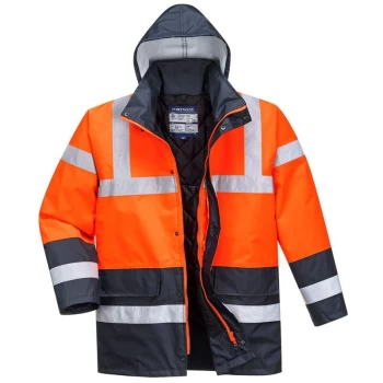 Image of S466RNRM - sz M Hi-Vis Contrast Traffic Jacket - Red/Navy - Portwest