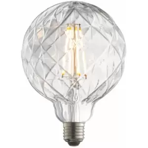 Image of LED Filament Lamp Bulb Clear Glass 4W LED E27 Warm White Groove Bulb
