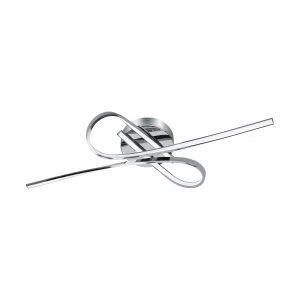 Image of EGLO Selvina Chrome LED Ceiling Light 2x10W 3000K Warm White - 96329