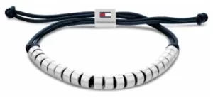 Image of Tommy Hilfiger Mens Casual Blue Nylon Beaded Bracelet Jewellery