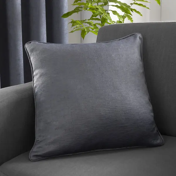 Image of Fusion Strata Cushion Charcoal