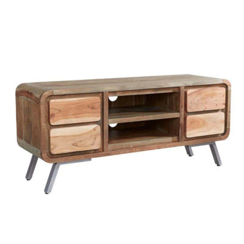 Image of Buttercup Farm Aspen Plasma Media Unit - Metal/wood - L45 X W140 X H50 Cm