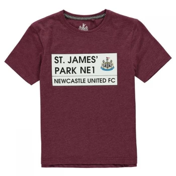 Image of Team St James Park T Shirt Junior Boys - Burgundy Marl