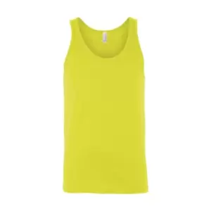 Image of Canvas Adults Unisex Jersey Sleeveless Tank Top (XL) (Neon Yellow)