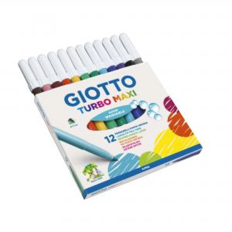 Image of Giotto Turbo Maxi Fibre Tip Pens Assorted Pack 12