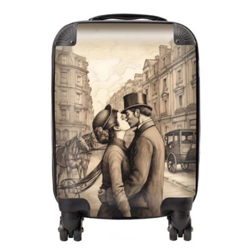 Image of Warren Reed Designer Sharing A Kiss Suitcase - Small