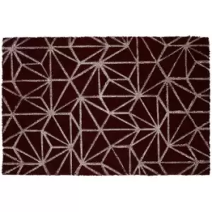 Image of Geometric Design Door Mat / Non Slip Floor Mat Indoor and Outdoor Welcome Mat With Robust Coir For Door Entrances / House Entryway / Kitchen /