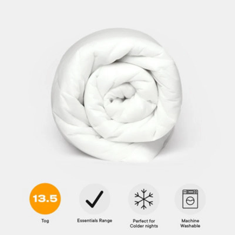 Image of OHS OHS 13.5 Tog Duvet Winter Warm Quilt Anti Allergy in White Size: King White King Unisex 5027434140435