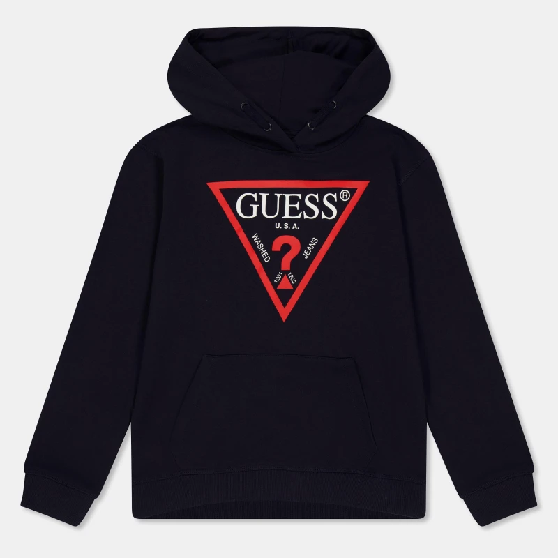 Image of Guess Triangle Logo OTH Hoodie Blue G7V2 male 10 Yrs
