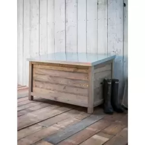 Image of Aldsworth Wooden Outdoor Garden Tool Storage Chest Box Unit Shed - Garden Trading