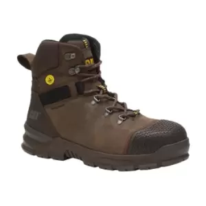 Image of Caterpillar Mens Accomplice Grain Leather Safety Boots (7 UK) (Brown) - Brown