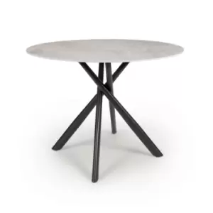 Image of Shankar Avesta Grey Round Dining Table