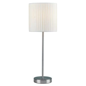 Image of Village At Home Wilson Pleat Stick Lamp - Cream