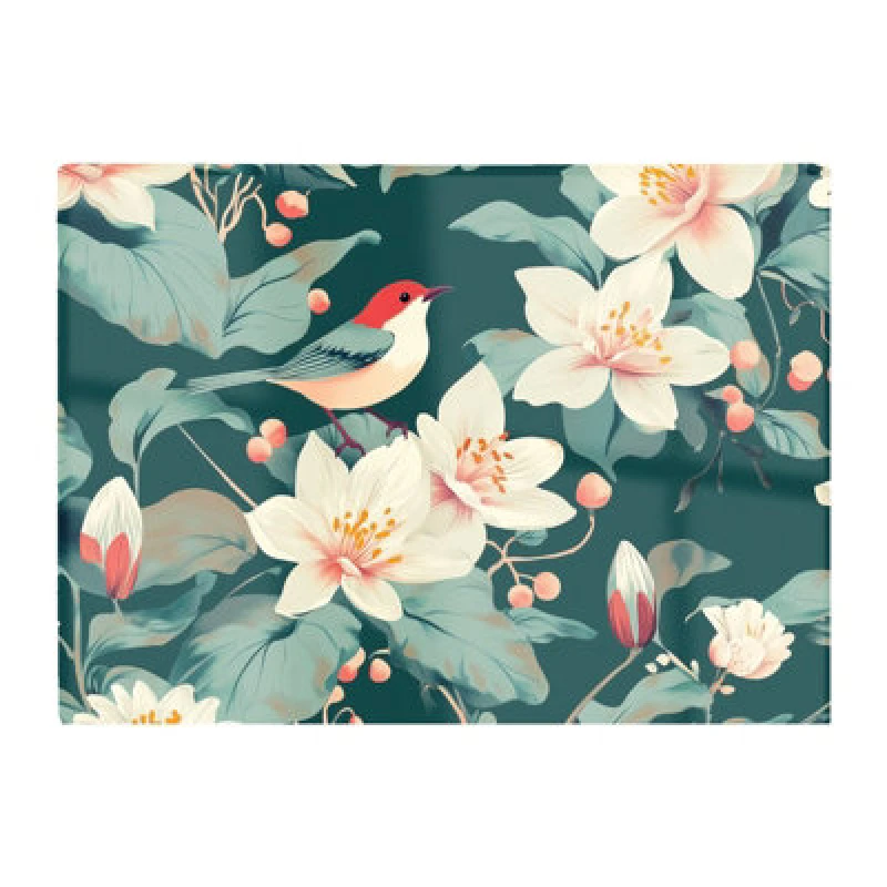 Image of Warren Reed Designer A Bird Amongst The Lillies Chopping Board