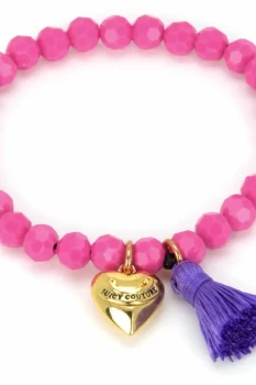 Image of Juicy Couture Jewellery Heart & Tassel Beaded Bracelet JEWEL GJW35-673