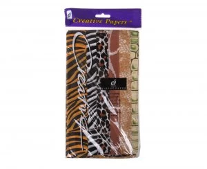 Image of Creativity Safari Tissue Paper Pack of 12 Sheets Assorted